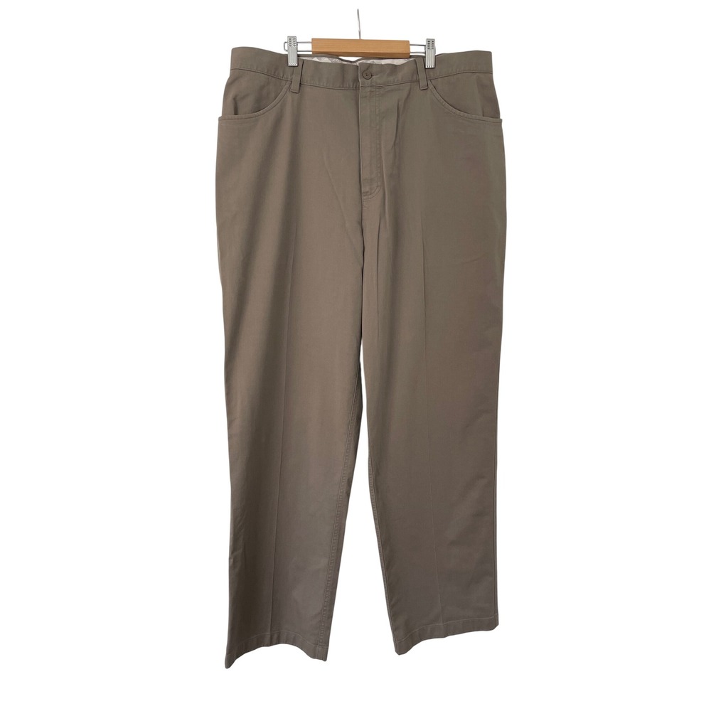 Ashworth EZ Tech Men's Golf Pants 38 Khaki Stretch Straight Leg Made Hong Kong